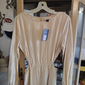 Universal Thread Cream Long Sleeve Dress